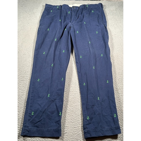 Polo Ralph Lauren Other - Polo‎ Ralph Lauren Pants Mens 38x28 Blue Chino Straight Fit Embroidered Anchors